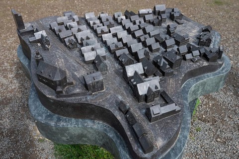 Illustrative model of the historic old town, Alter Flecken, 17th century, Freudenberg, North