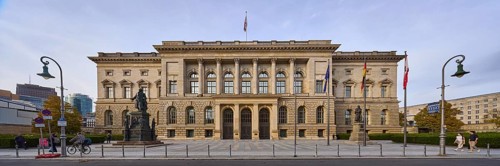 House of Representatives in the evening light, Niederkirchnerstraße, Berlin, capital city,