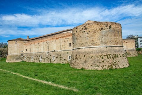 Rocca Constanza, a medieval fort built in 1474 in Pesaro, Marche region, Italy, Southern Europe,