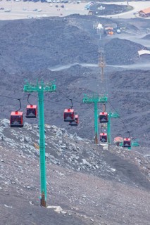Mount etna cable car, Etna, Sicily, Italy, Europe