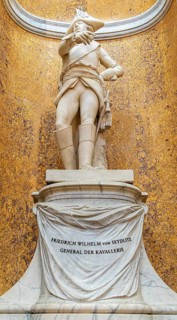 Bode Museum, marble statue of General von Seydlitz, Berlin, Germany, Europe