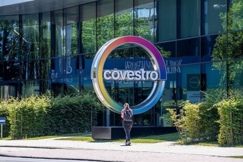 Corporate headquarters of Covestro AG in Leverkusen, at the Chempark, North Rhine-Westphalia,