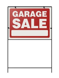 Garage yard sign isolated on a white background