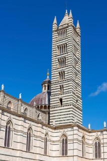 Cathedral, old town, architecture, landmark, travel, tourism, blue sky, Siena, Tuscany, Italy,