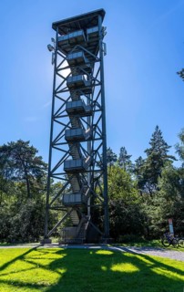 Fire watch tower on the Rennberg, near Flaesheim, Haltern am See, in the Haard forest area, one of