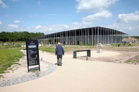 The new visitor centre at Stonehenge, Amesbury, England, UK, completed and opened in December 2013,