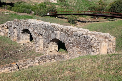 Punta Paloma bridge aqueduct at Baelo Claudia Roman site, Cadiz Province, Spain, Europe
