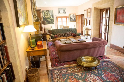 Interior of Palacio Chaves Hotel, historic medieval town of Trujillo, Caceres province,