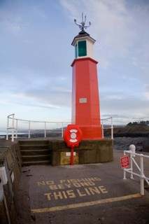 Victorian Harbour Lighthouse navigational aid, Watchet, Somerset, England, United Kingdom, Europe