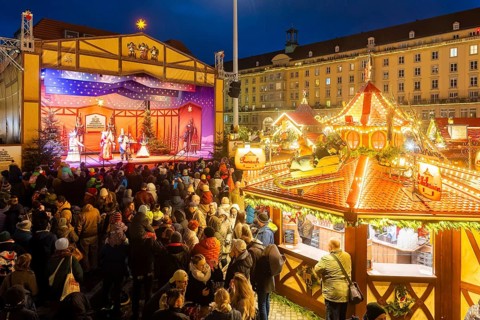 The Dresden Striezelmarkt is a Christmas market in Dresden. It has been held in Advent since 1434,