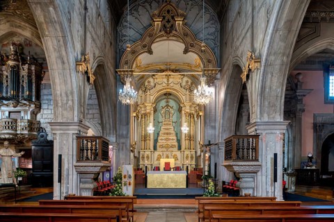 Cathedral of Viana do Castelo, Ornated interior, Viana do Castelo, Minho, Portugal, Europe