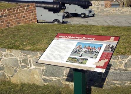 Mont Chinchon gun battery, Guernsey, Channel Islands artillery position dating from the Napoleonic
