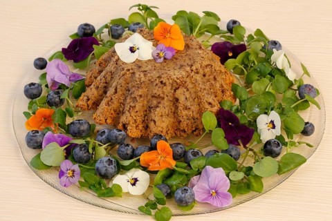 Vegetarian cuisine, chestnut roast, chestnut cake, chestnut roast, chestnut cake with hazelnuts,