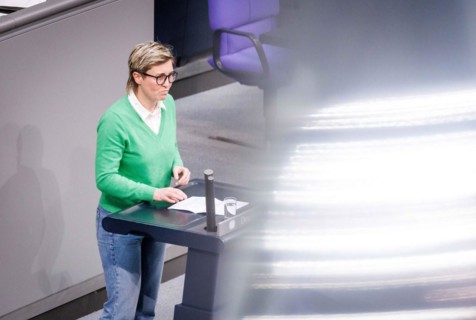 Susanne Hennig-Wellsow (Die Linke), recorded during a speech on the euro balance sheet in the