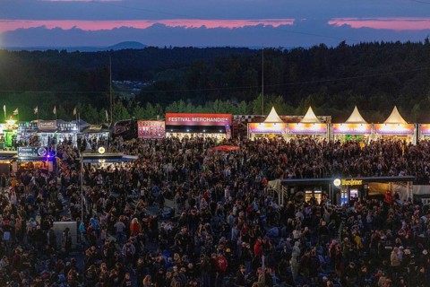 Adenau, Germany, 8 June 2024: Fans at the Rock am Ring Festival. The festival takes place at the