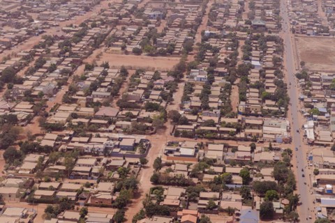 Aerial view of Ouagadougou, 04.03.2024. Photographed on behalf of the Federal Ministry for Economic