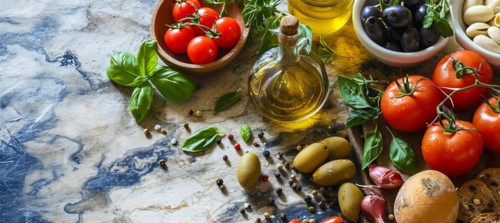 Ingredients of heart friendly Mediterranean Diet that provides the most health benefits, AI