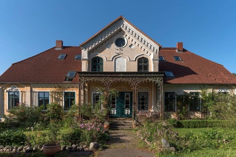 Art Nouveau villa built around 1900, Rögnitz, Mecklenburg, -Western Pomerania, Germany, Europe