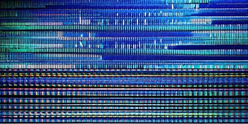 Abstract 3d pixel art technology themed pattern featuring random mosaic in vibrant hues, AI