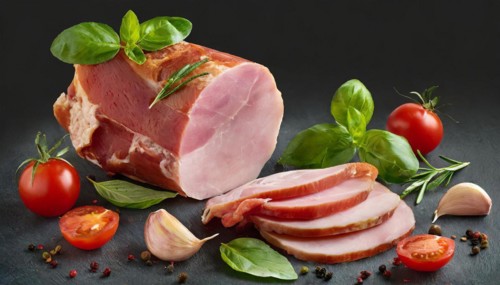 Food, ham, smoked salmon ham, AI generated, AI generated
