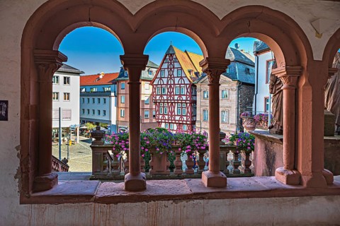 Collegiate Basilica of St Peter and Alexander in Aschaffenburg, Bavaria, Germany, Europe