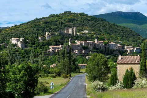 Montbrun les Bains village. Drôme. Auvergne-Rhone-Alpes. France