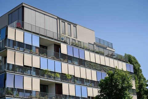 Residential building with sun protection, Monumentenstraße, Schöneberg, Tempelhof-Schöneberg,