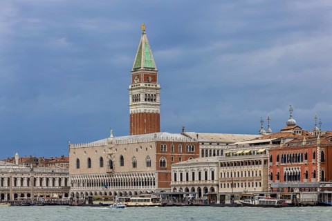 City view of Venice, view of the city from the Canale della Giudecca. St Mark's Square, St Mark's
