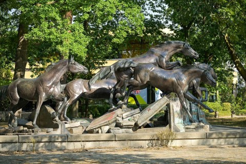 Monument 'The Wind of Freedom', Clayallee, Dahlem, Steglitz-Zehlendorf, Berlin, Germany, Europe