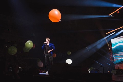 Vincent Groß at the Schlagernacht des Jahres live on Das Original Tour in the Berlin Uber Arena on