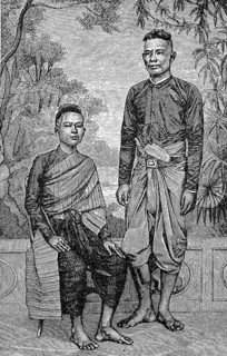 Costume of the people of Siam, Thailand, Siamese in 1880, Historical, digital reproduction of an