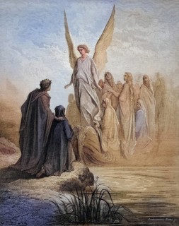 Illustration for Purgatorio by Dante Alighieri Canto, by Gustave Dore 1832-1883, French artist,