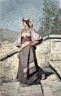 Stella, a young Italian woman in peasant dress, possibly a model for Goethe's tragedy Stella,