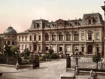 National Art Museum in Bucharest Castle, Romania, 1890, Historical, digitally restored reproduction