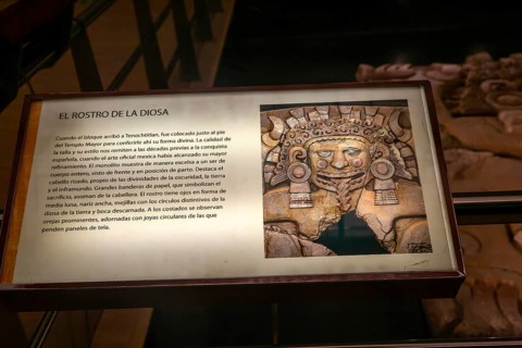 Archaeological site and museum of Templo Mayor, Mexico City, Mexico Monolith relief figure of