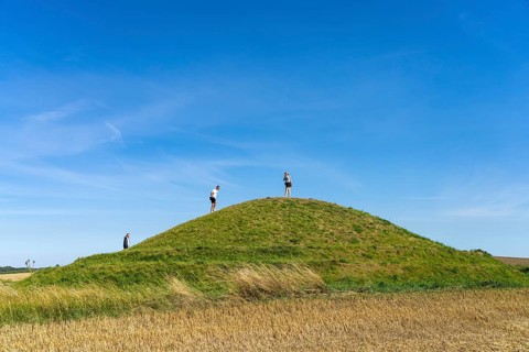 Neolithic megalithic site Klekkende Høj, Mön Island, Denmark, Europe