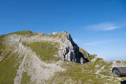 Karwendel with Nature Information Centre Bergwelt Karwendel, museum, telescope, Karwendel