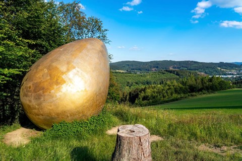 Forest Sculpture Trail Wittgensteiner Sauerland, 23 kilometre long trail, part of the Rothaarsteig,