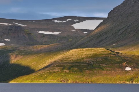 Mountains, Hesteyrarfjörður or Hesteyrarfjördur, Hornstrandir, Westfjords, Iceland, Europe