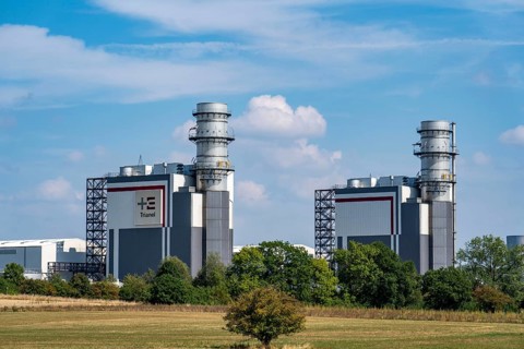 Trianel Hamm-Uentrop combined-cycle gas and steam power plant, two power plant units, each with an