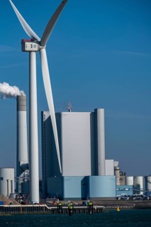Uniper Maasvlakte power plant, coal-fired power plant, in the seaport of Rotterdam, Netherlands,