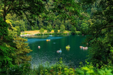 Gemündener Maar, Vulkaneifel, Vulkansee, Eifel, Rhineland-Palatinate, Germany, Europe