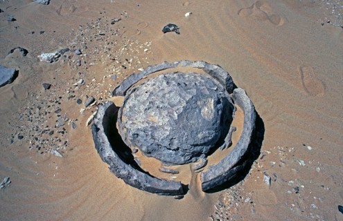 Silicified marble sphere, Libyan Desert, Egypt, Africa