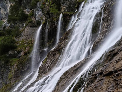 Cascades from the Jungibach Falls, Gental, Canton Bern, Switzerland, Europe
