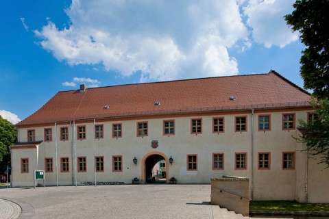 Finsterwalde Castle is a Renaissance complex in the Brandenburg town of Finsterwalde. The building