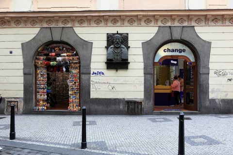 Czech Republic, Prague, Souvenir shop and exchange office, Change in the old town centre, Europe