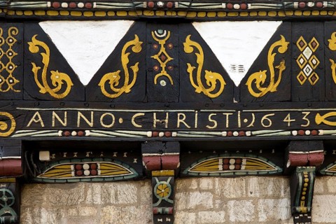 Anno Christi 1643, detail at the former Rüninger customs house, Altstadtmarkt, Weichbild Altstadt,