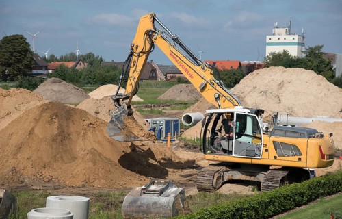 Europe Germany Lower Saxony Stade district, civil engineering, dredging, new development area,