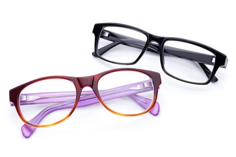Two pairs of glasses on a white background, studio shot