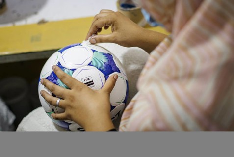Anwar Khawaja Industries PVT. LTD produces footballs for the Bundesliga, among others. Sialkot, 23